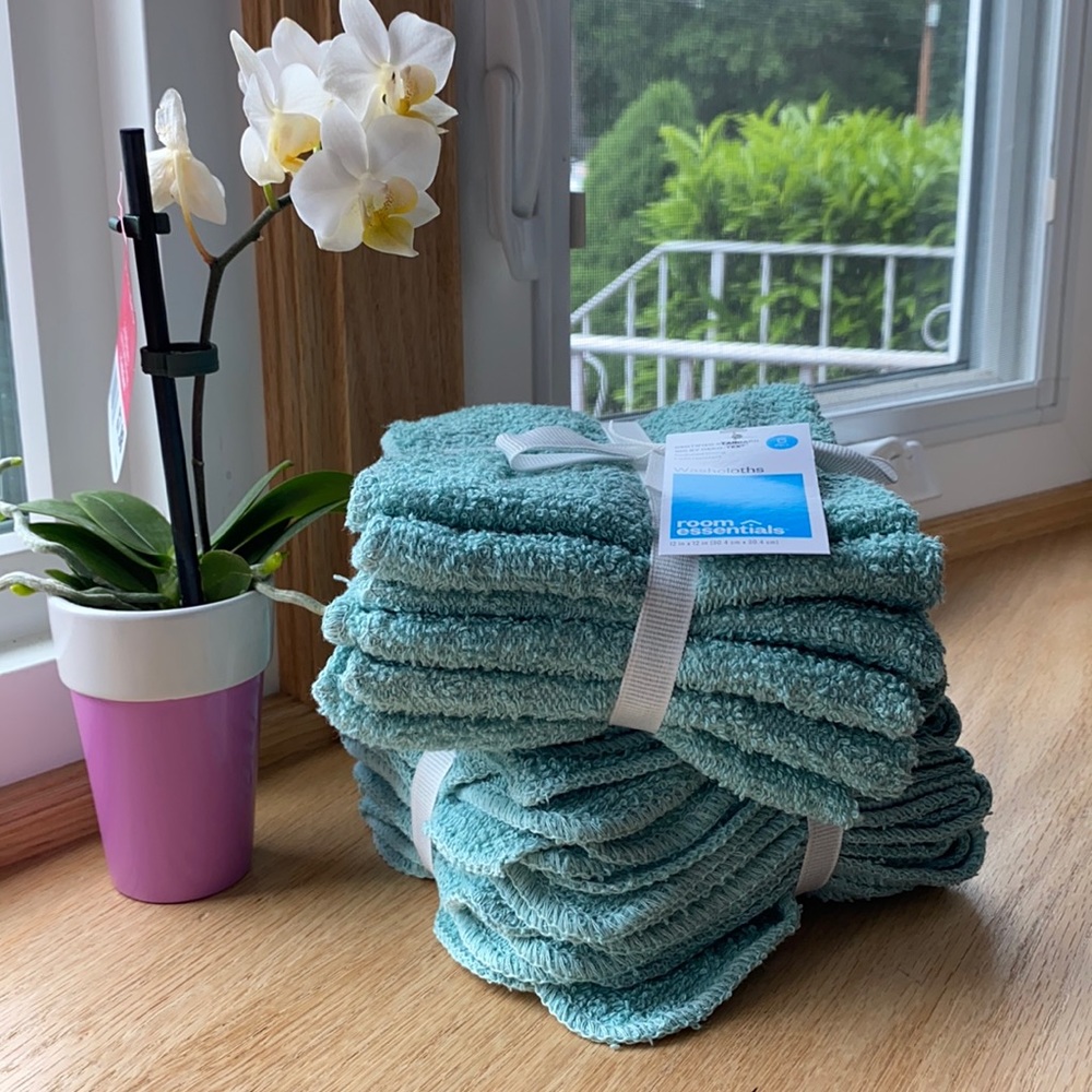 Aqua Washcloths